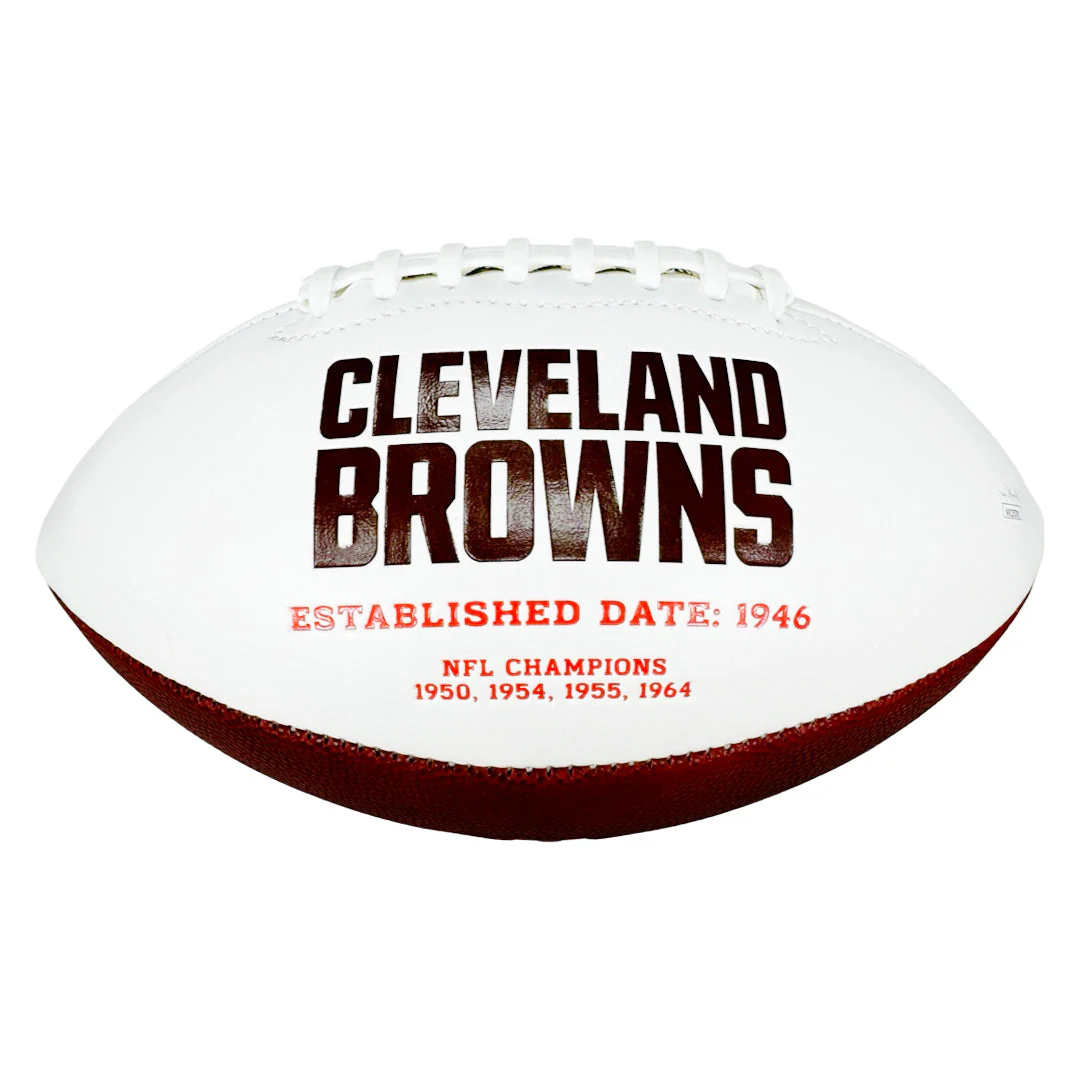 Martin Emerson Jr Signed Cleveland Browns Official NFL Team Logo Football (JSA) - Image 3