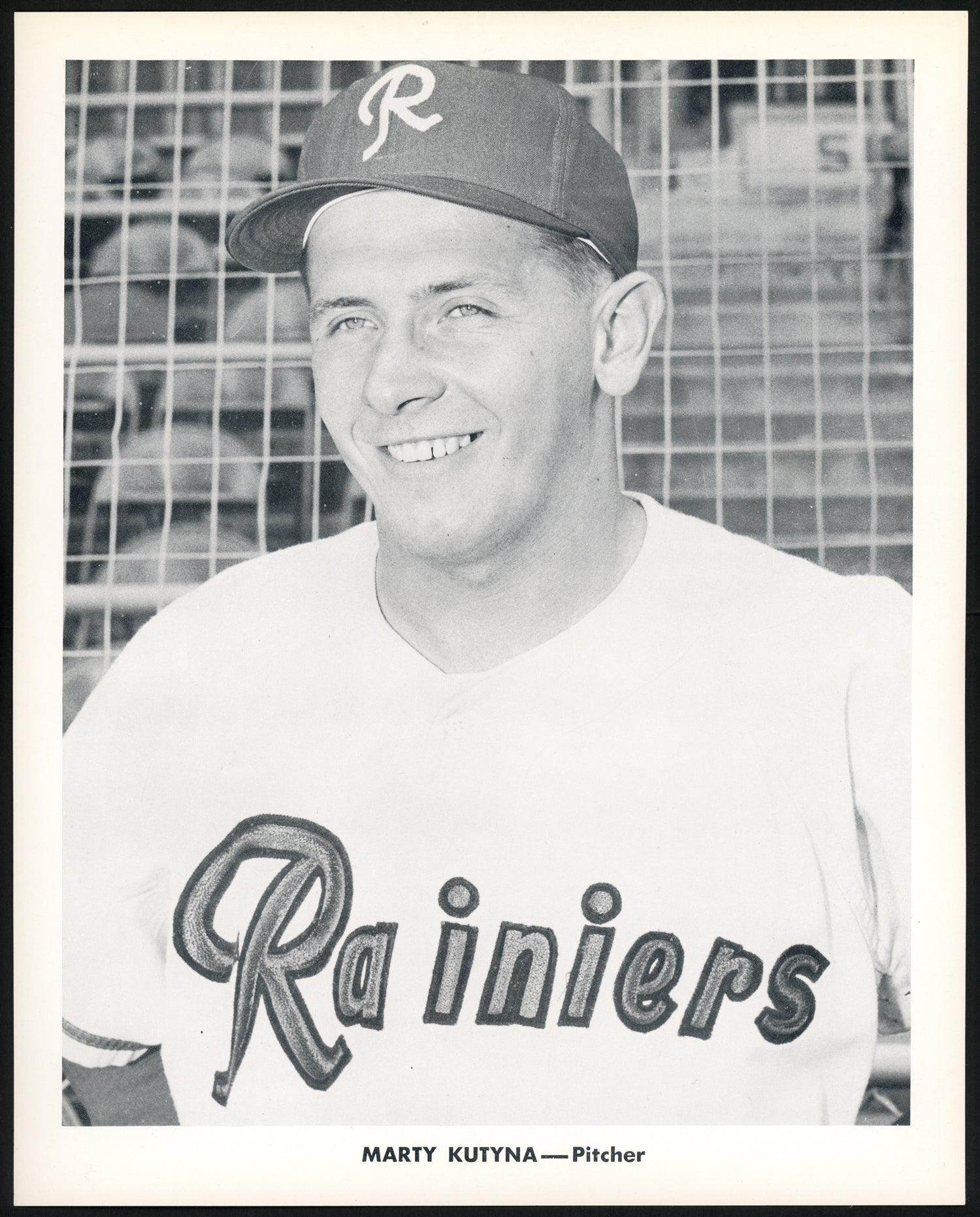 Marty Kutyna 1956-59 Seattle Rainiers Popcorn 8x10 Premium Card SKU #151539