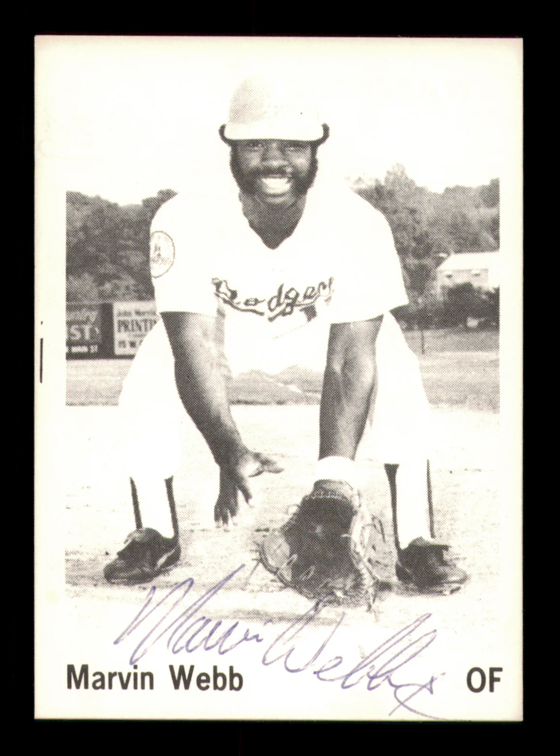 Marvin Webb Autographed 1975 TCMA Rookie Card Waterbury Dodgers