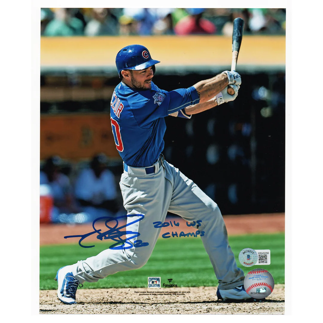 Matt Szczur Signed 2016 WS Champs Inscription Chicago Baseball 8x10 Photo (Beckett)