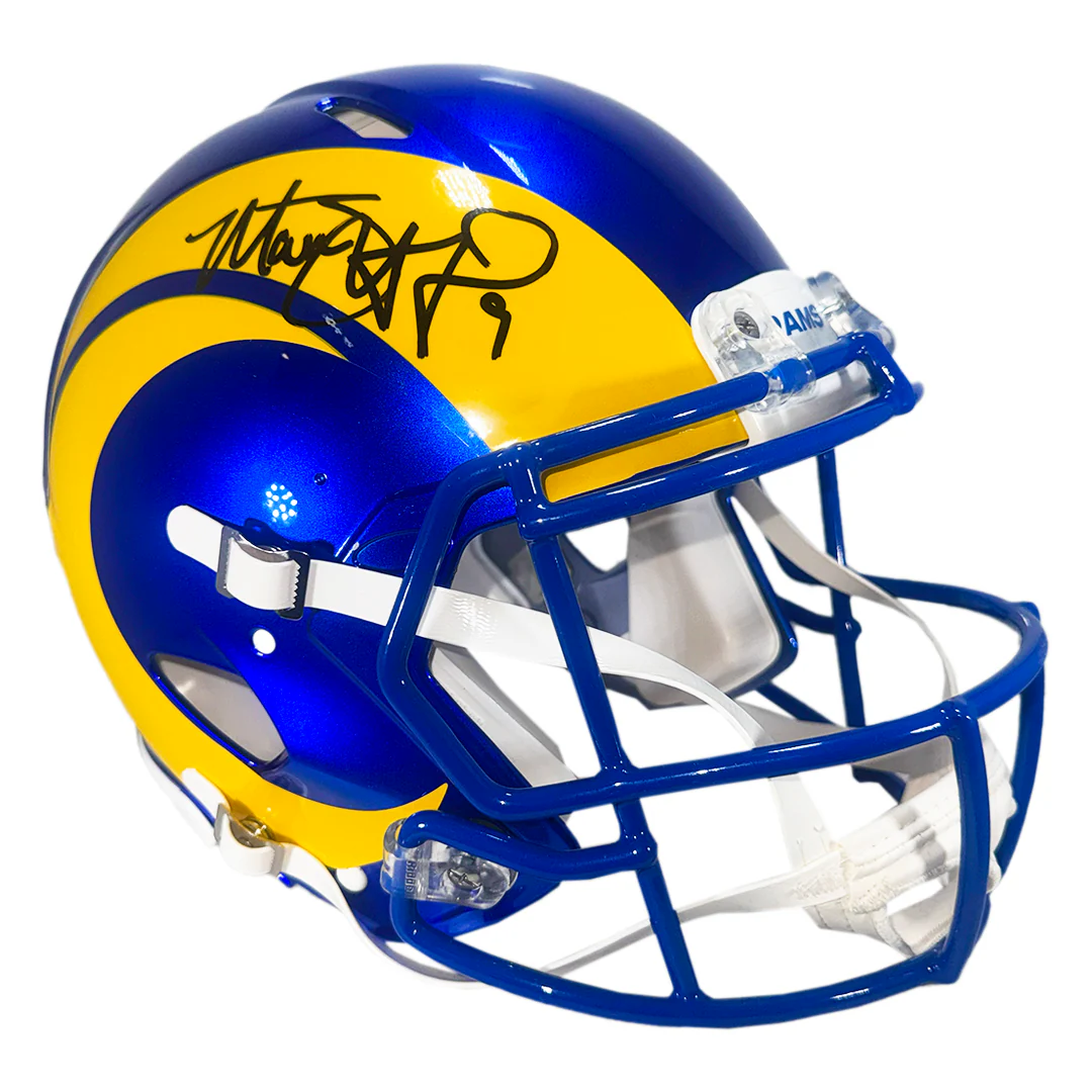 Matthew Stafford Signed Los Angeles Rams Authentic Speed Full-Size Football Helmet (Beckett) - Image 3
