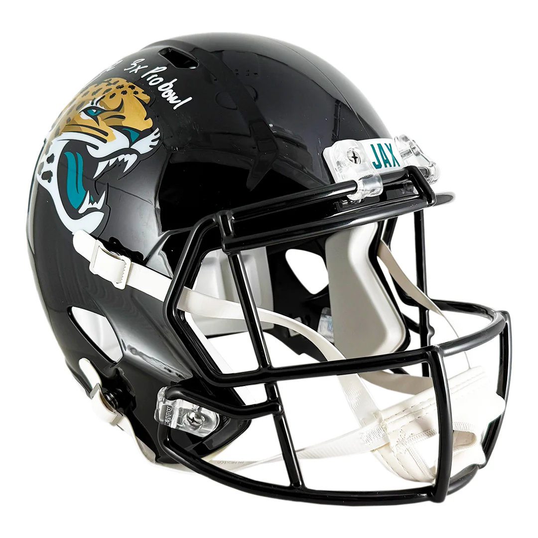 Maurice Jones-Drew Signed 3x Pro Bowl Inscription Jacksonville Jaguars Speed Full-Size Replica Football Helmet (JSA) - Image 3