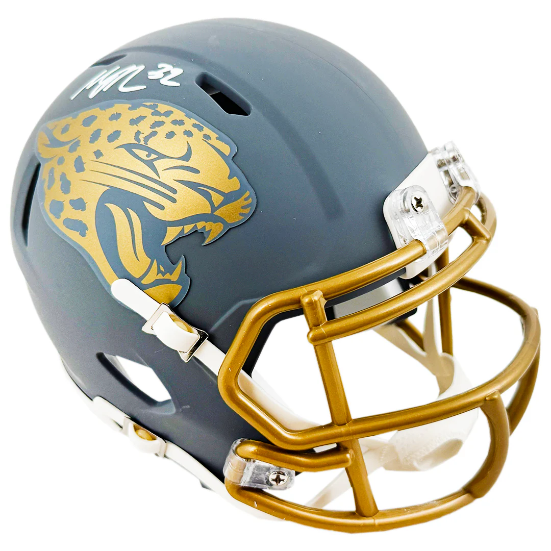 Maurice Jones-Drew Signed Jacksonville Jaguars Slate Alternate Speed Mini Football Helmet (JSA) - Image 3