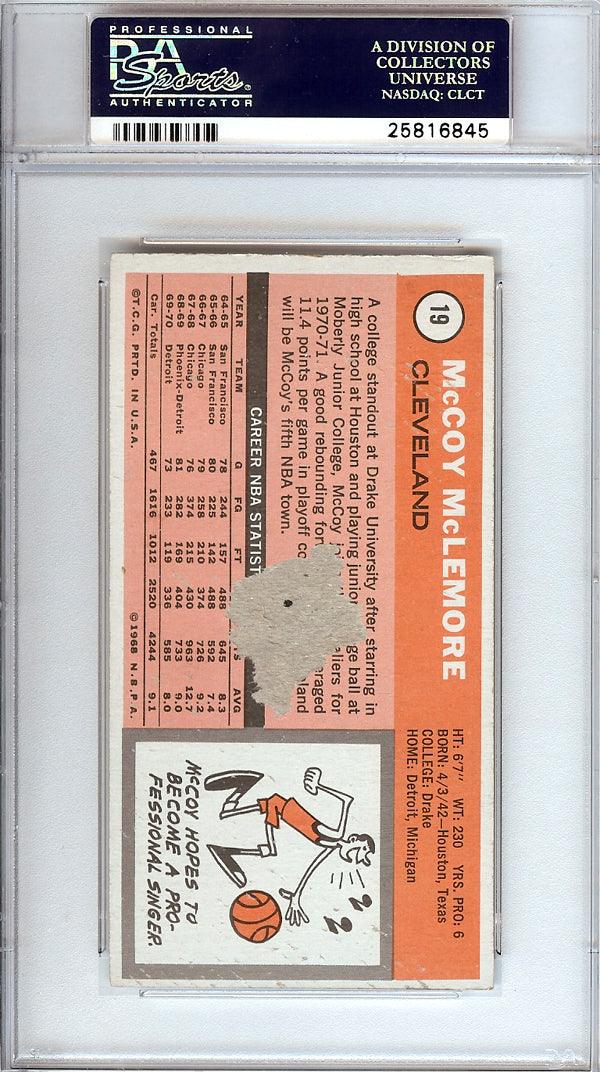 McCoy McLemore Autographed 1970 Topps Card #19 Cleveland Cavaliers PSA/DNA #25816845 - Image 2