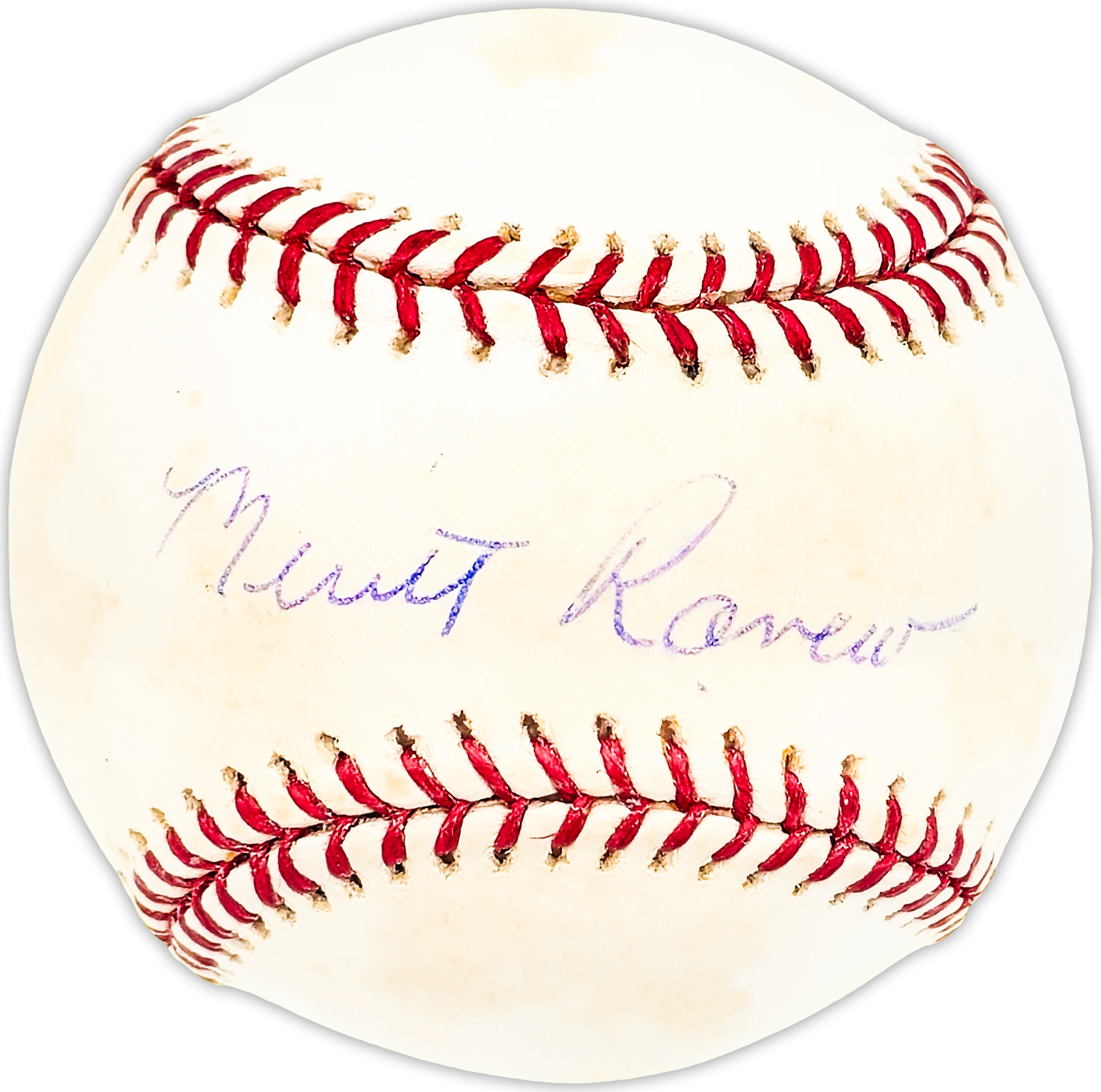 Merritt Ranew Autographed Official MLB Baseball Chicago Cubs, Atlanta Braves Beckett BAS QR #BM25639