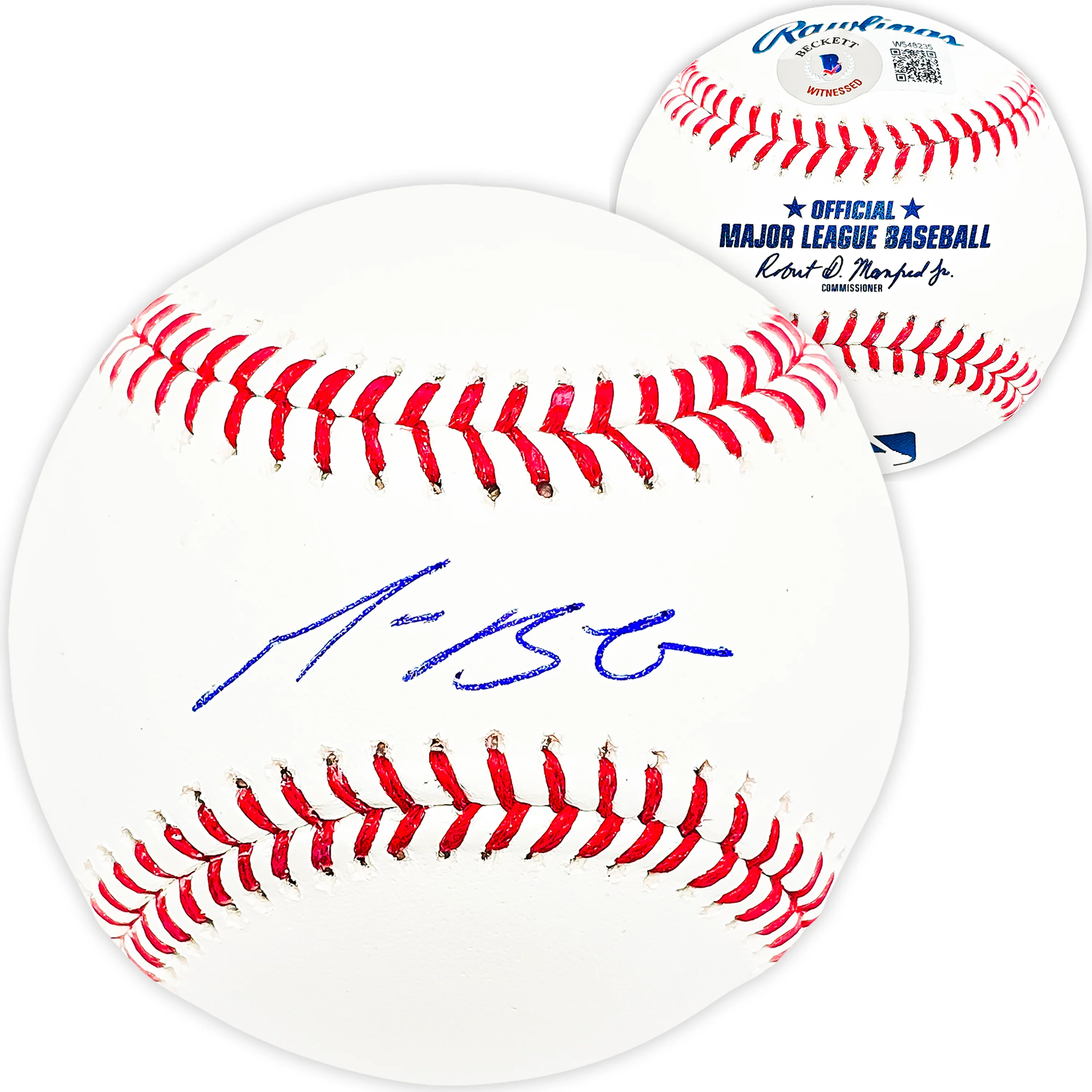 Michael Busch Autographed Baseball Los Angeles Dodgers Beckett BAS Witness Stock #216942