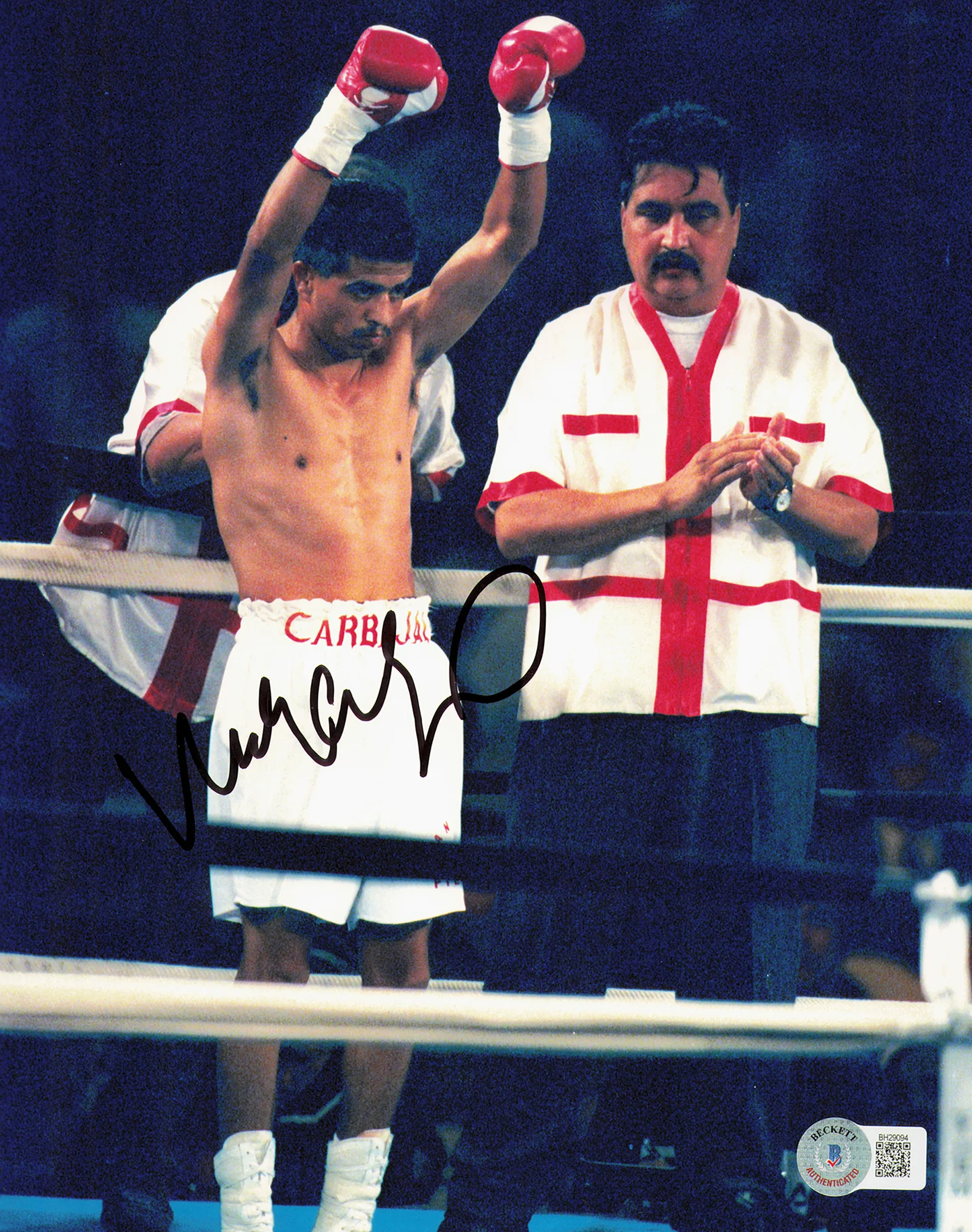 Michael Carbajal Autographed 8x10 Photo Beckett BAS QR #BH29094