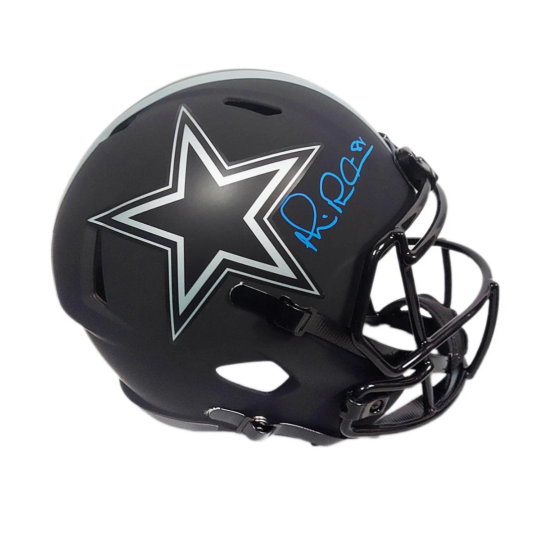 Michael Irvin Signed Blue Ink Dallas Cowboys Eclipse Speed Full-Size Replica Football Helmet (Beckett)