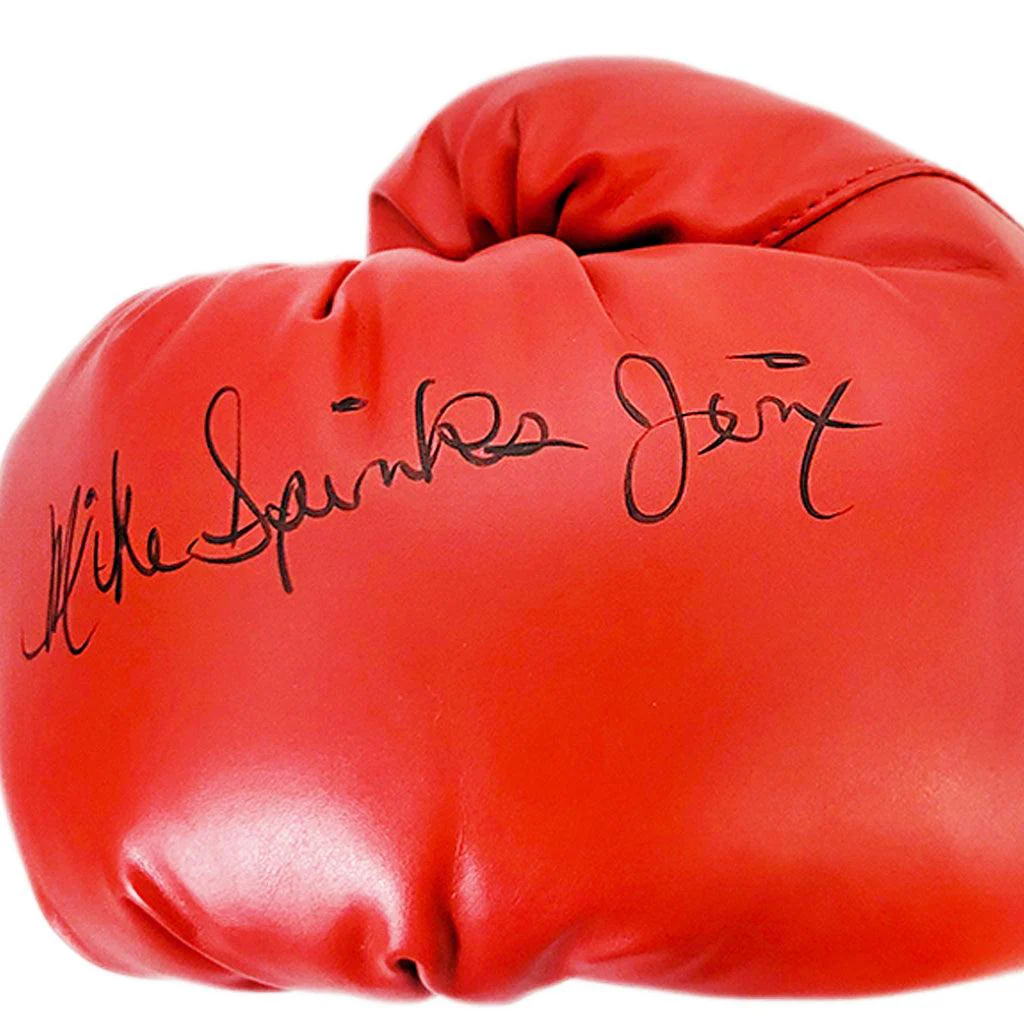 Michael Spinks "Jinx" Autographed Boxing Glove Red (JSA) - Image 2