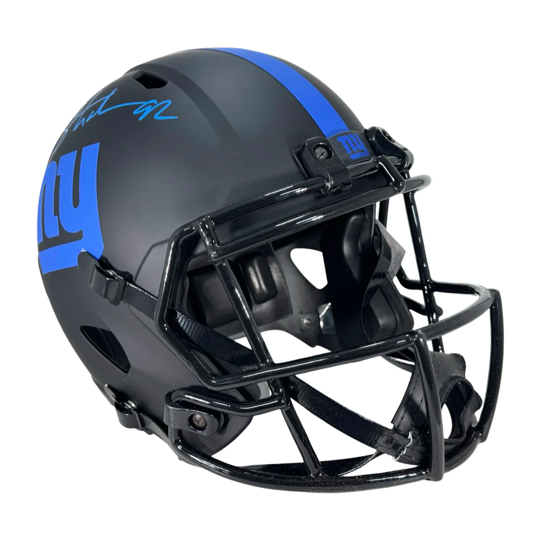 Michael Strahan Signed New York Giants Eclipse Full-Size Replica Football Helmet (Beckett) - Image 3