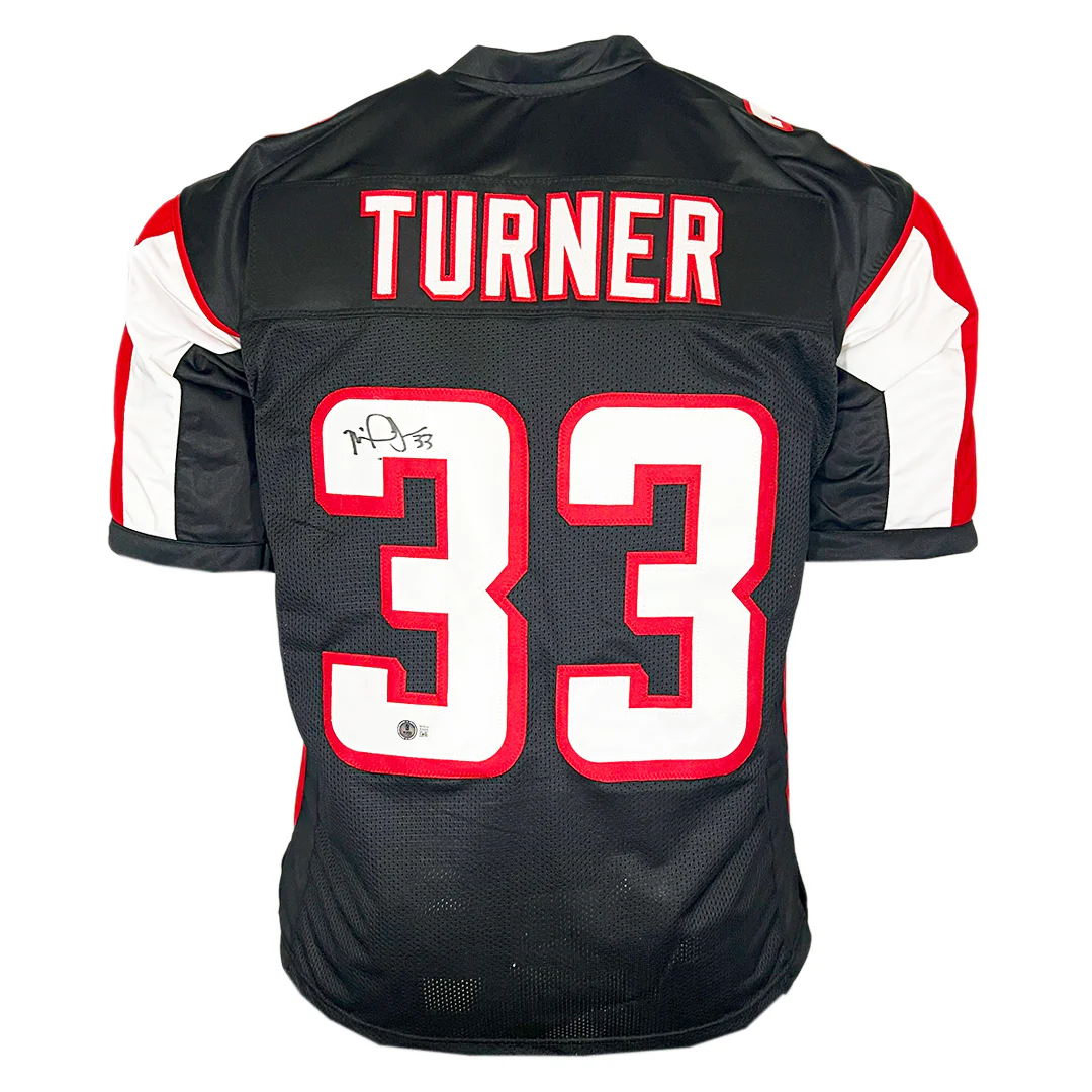 Michael Turner Signed Atlanta Black Football Jersey (Beckett)