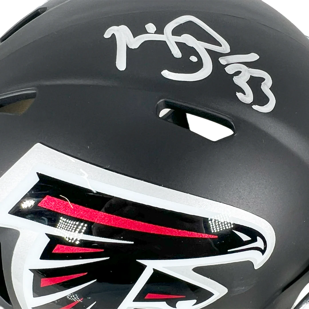 Michael Turner Signed Atlanta Falcons Speed Mini Football Helmet (Beckett) - Image 3