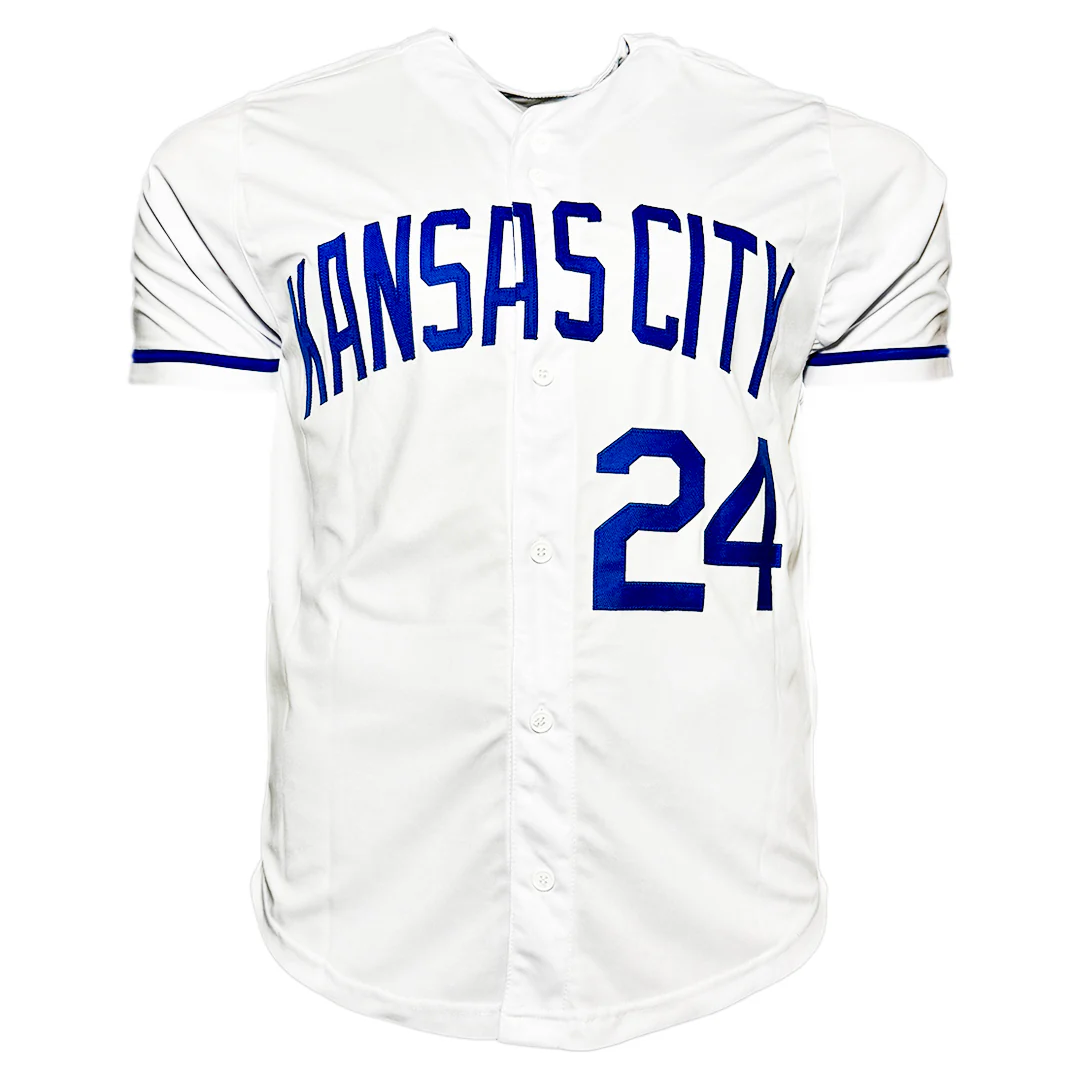 Miguel Tejada Signed Kansas City White Baseball Jersey (Beckett) - Image 3