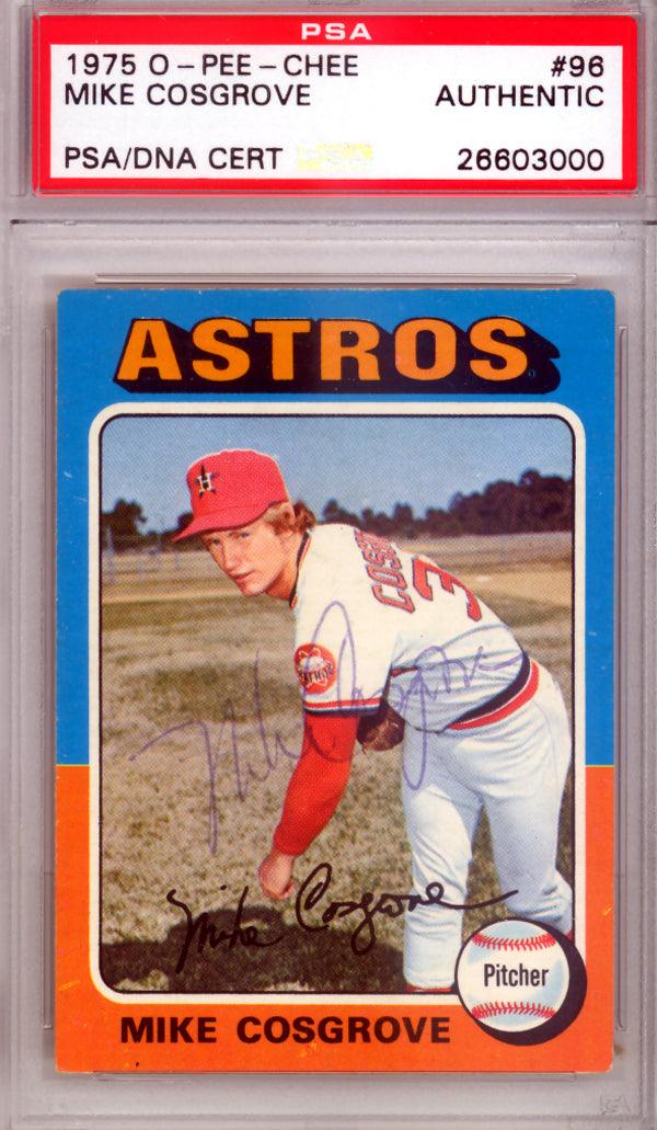 Mike Cosgrove Autographed 1975 O-Pee-Chee Card #96 Houston Astros PSA/DNA #26603000