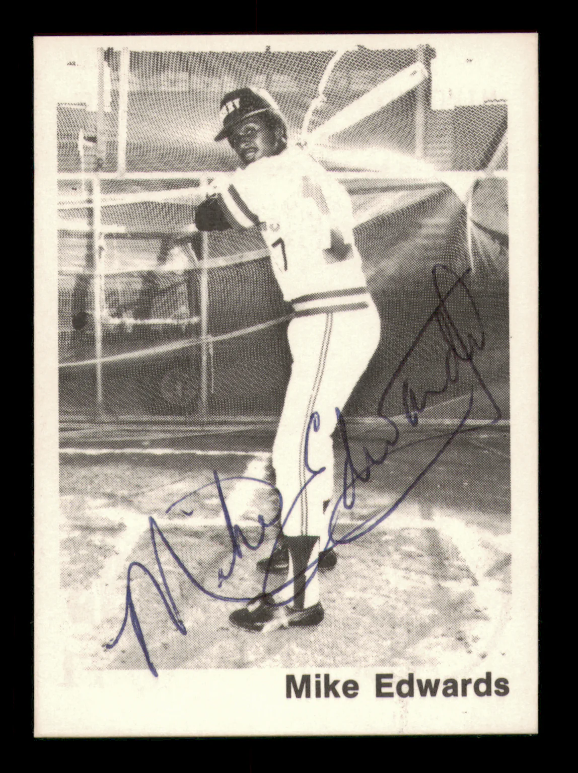 Mike Edwards Autographed 1976 TCMA Card #11 Shreveport Captains