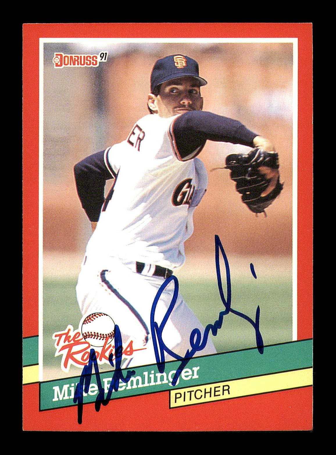 Mike Remlinger Autographed 1991 Donruss The Rookies Rookie Card #37 San Francisco Giants SKU #184539