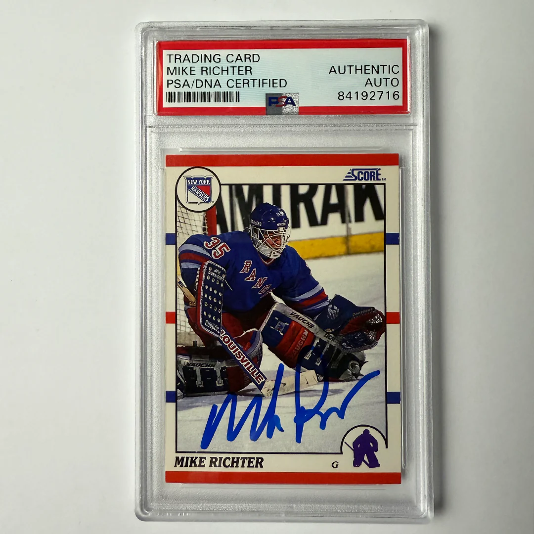 Mike Richter Signed 1990 Score Rookie #74 PSA Auto Authentic