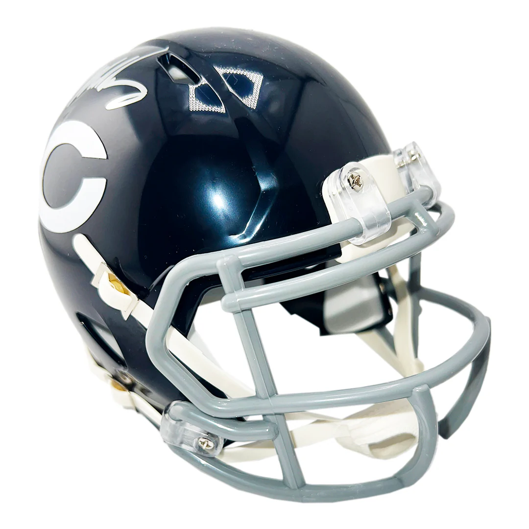 Mike Singletary Signed Chicago Bears Throwback 62-73 Speed Mini Football Helmet (JSA) - Image 3