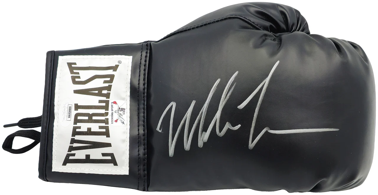 Mike Tyson Autographed Black Everlast Right Handed RH Boxing Glove Right Handed RH Boxing Glove JSA