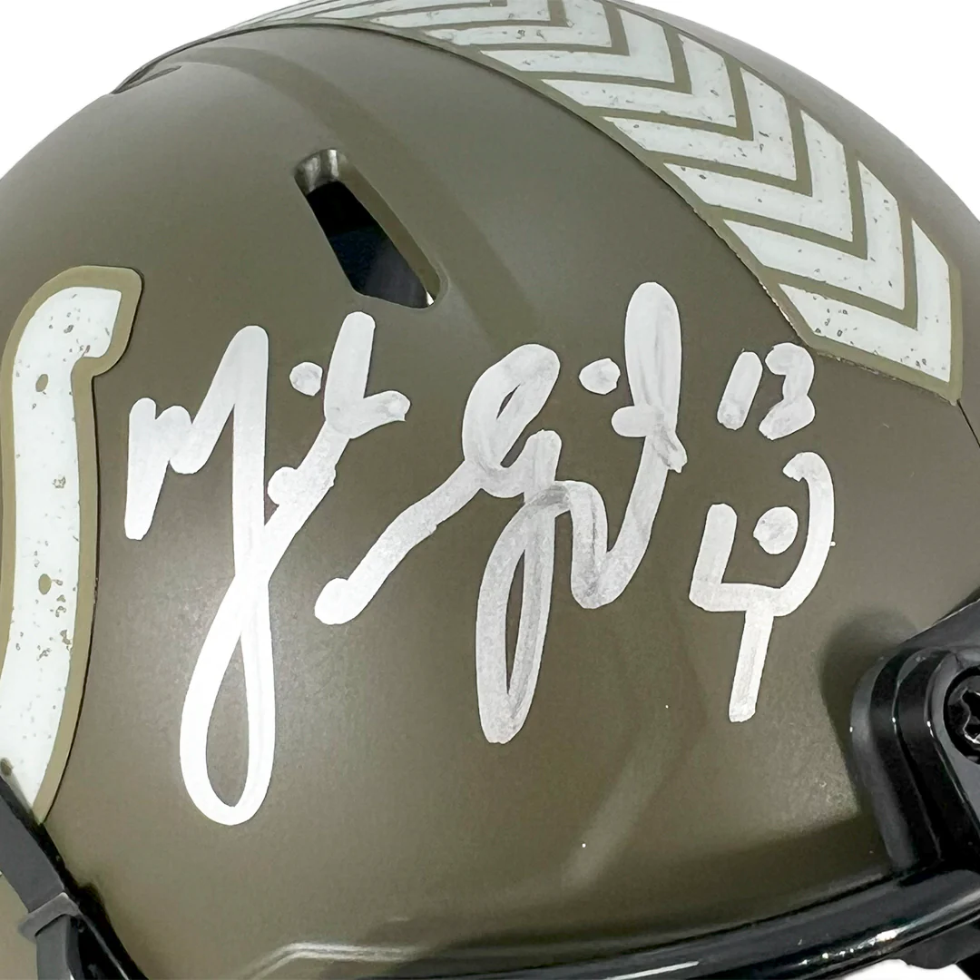 Mike Vanderjagt Signed Indianapolis Colts Salute to Service Mini Football Helmet (JSA) - Image 2