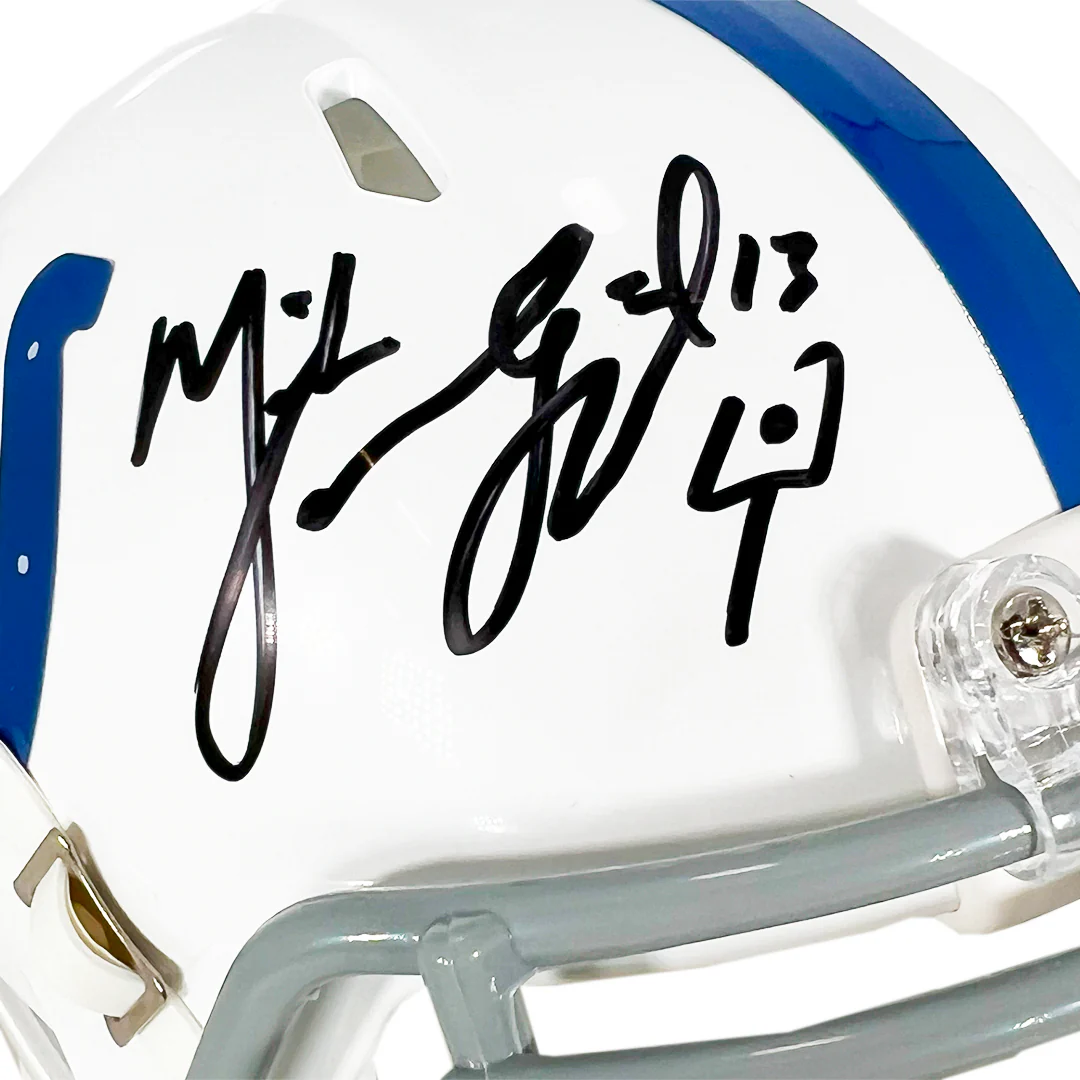 Mike Vanderjagt Signed Indianapolis Colts Speed Mini Football Helmet (JSA) - Image 2