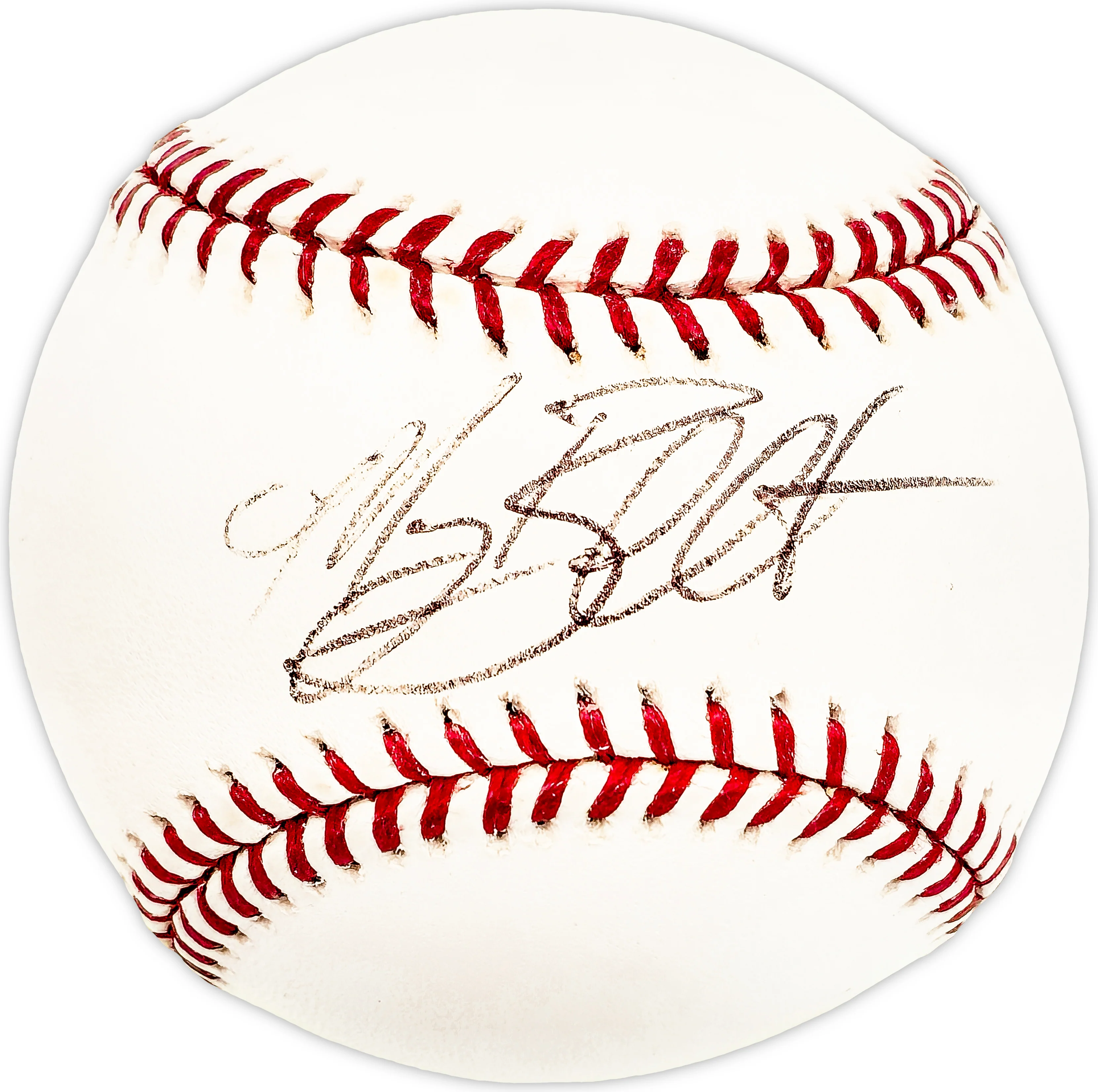 Morgan Burkhart Autographed Official MLB Baseball Boston Red Sox, Kansas City Royals