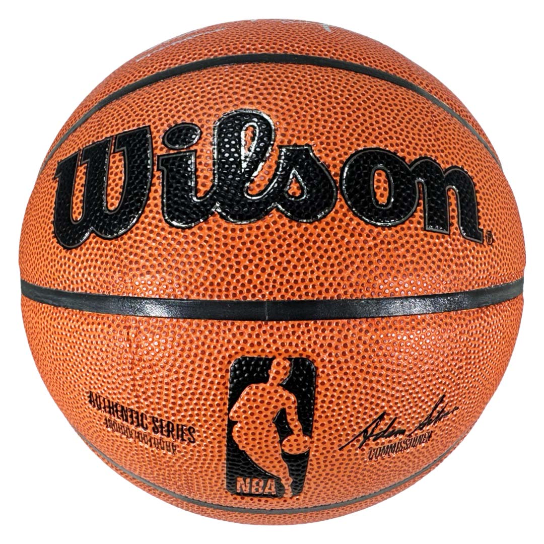 Muggsy Bogues Signed NBA Wilson Authentic Series Basketball Silver Signature (Beckett) - Image 3