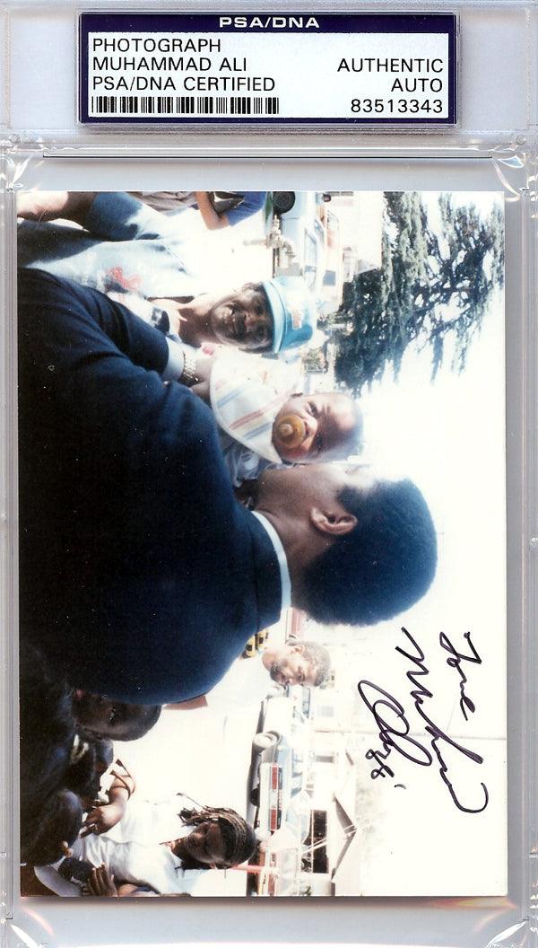 Muhammad Ali Autographed 3x5 Photo PSA/DNA #83513343 - Image 2