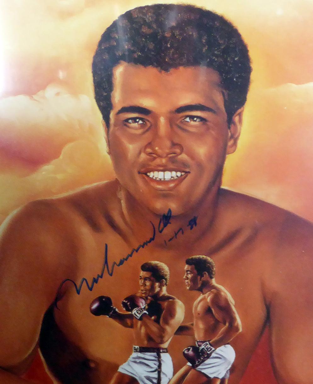 Muhammad Ali Autographed Framed 18x24 Lithograph Photo "1-17-88" PSA/DNA #B92339 - Image 2