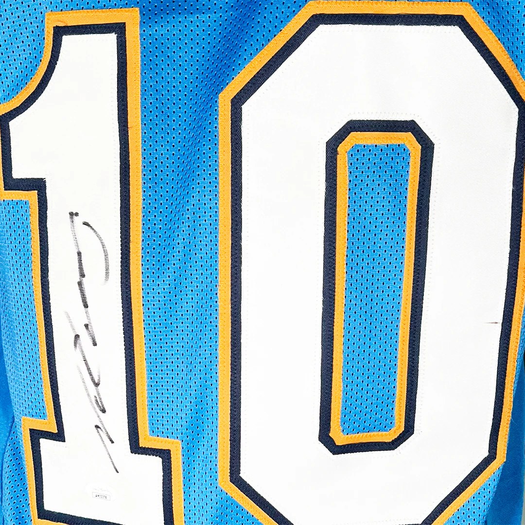 Nate Kaeding Signed San Diego Light Blue Football Jersey (JSA) - Image 2