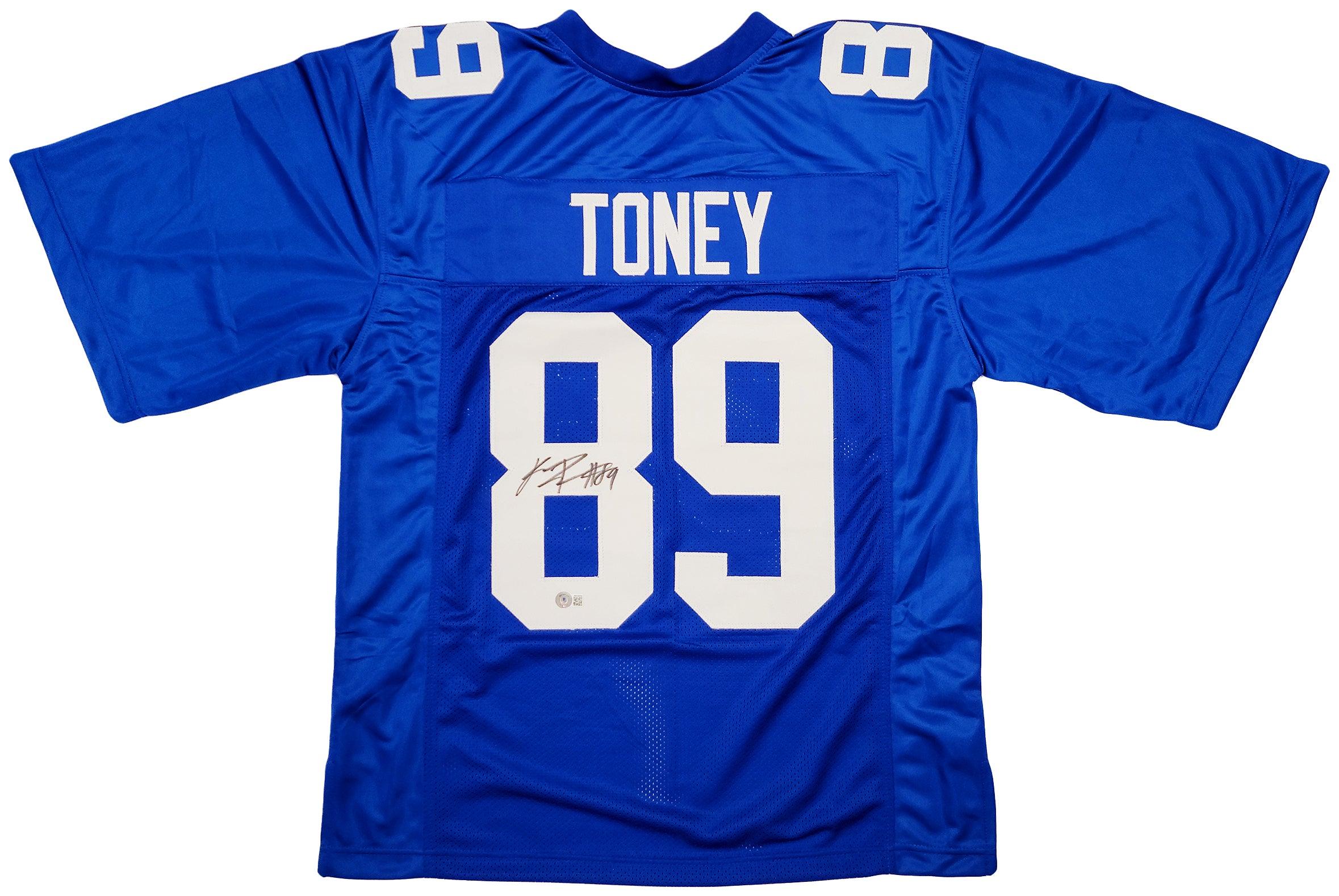 New York Giants Kadarius Toney Autographed Blue Jersey Beckett BAS QR Stock #201981 - Image 2