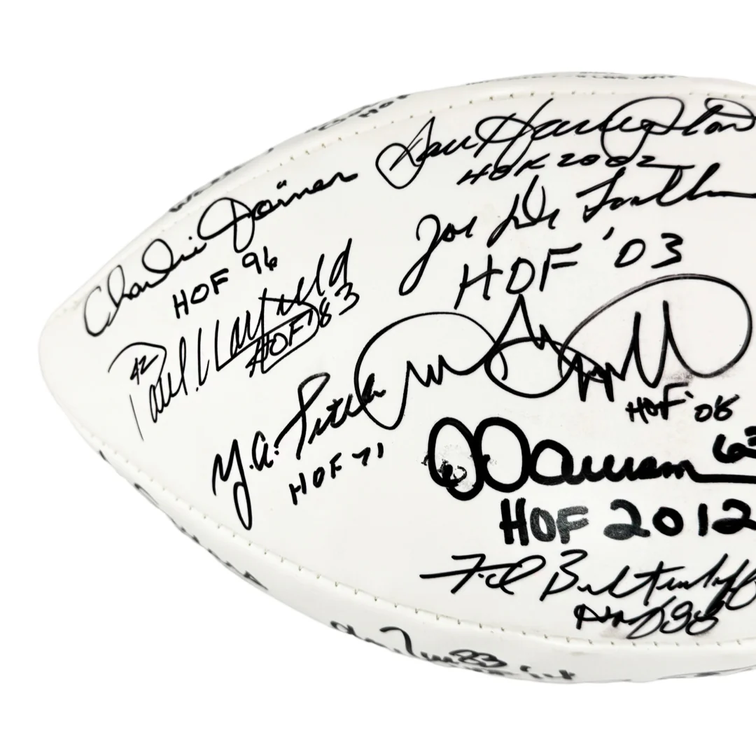 NFL Hall of Famers 36 Signature Authentic Wilson The Duke Leather NFL Football (JSA) - Image 2
