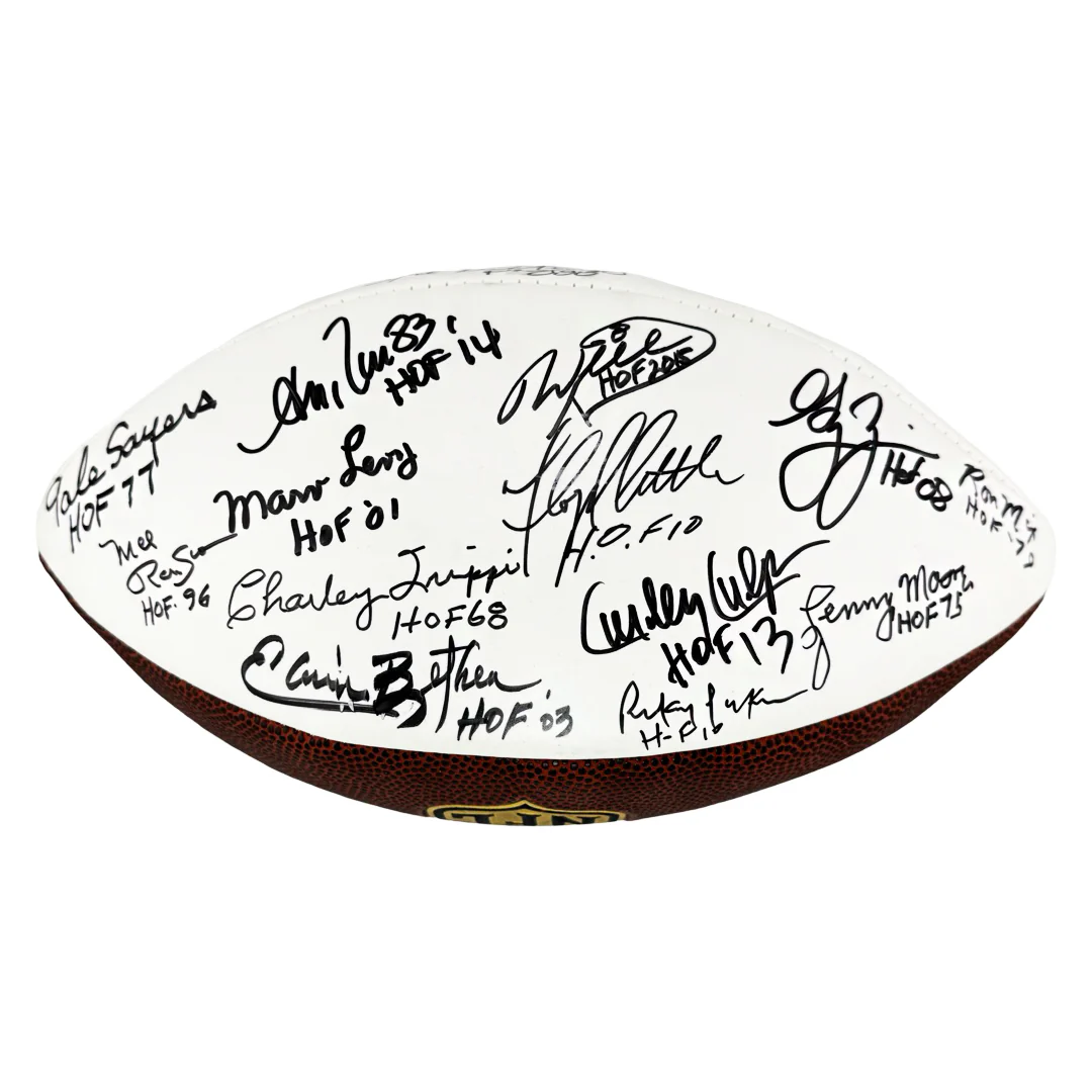 NFL Hall of Famers 36 Signature Authentic Wilson The Duke Leather NFL Football (JSA) - Image 7