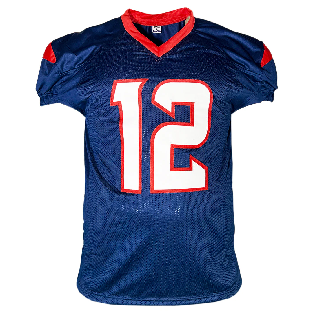 Nico Collins Signed Houston Navy Game Style Football Jersey (JSA) - Image 3