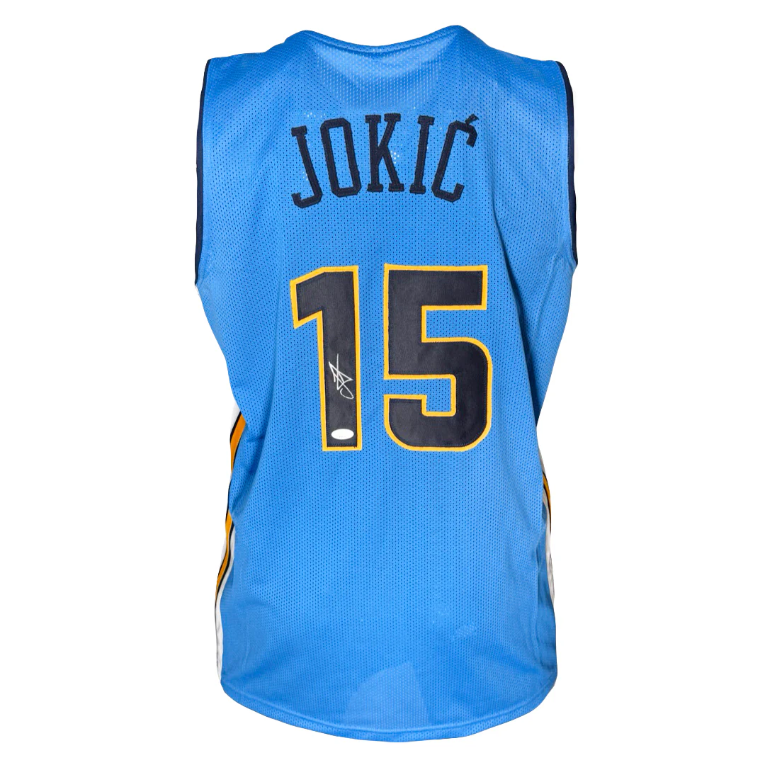 Nikola Jokic Signed Denver Light Blue Basketball Jersey (JSA)