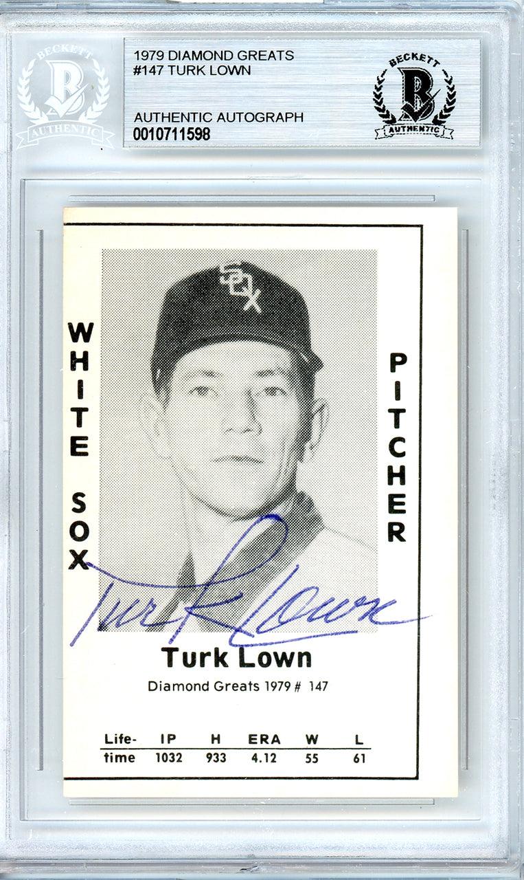 Omar "Turk" Lown Autographed 1979 Diamond Greats Card #147 Chicago White Sox Beckett BAS #10711598
