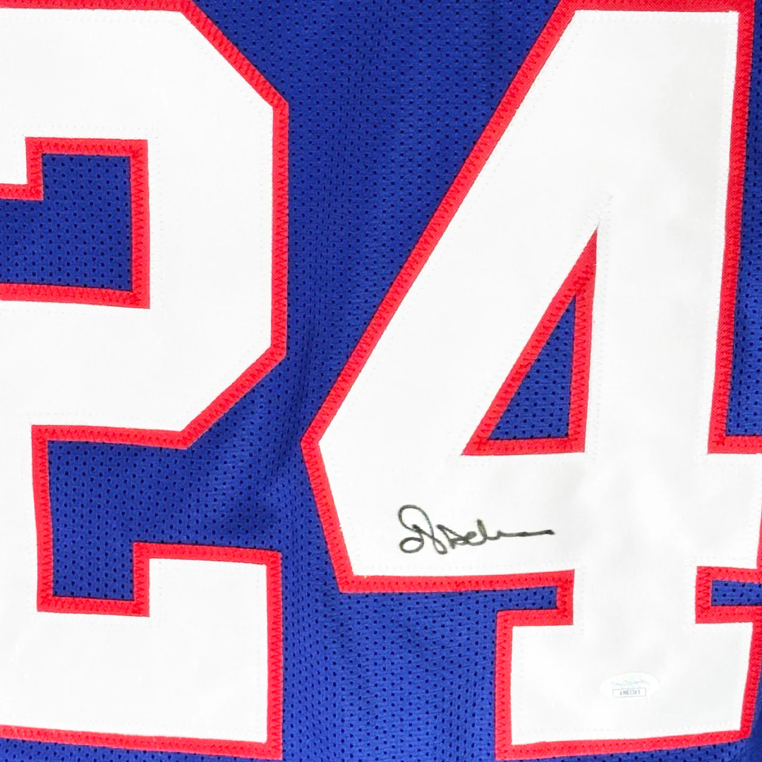 Ottis Anderson Signed New York Blue Football Jersey (JSA) - Image 2