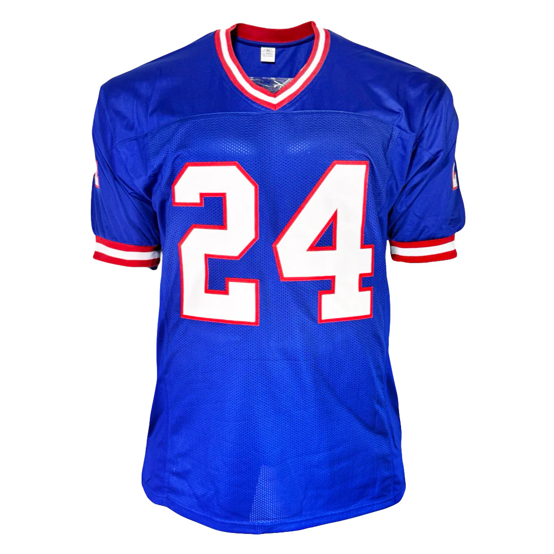 Ottis Anderson Signed New York Blue Football Jersey (JSA) - Image 3