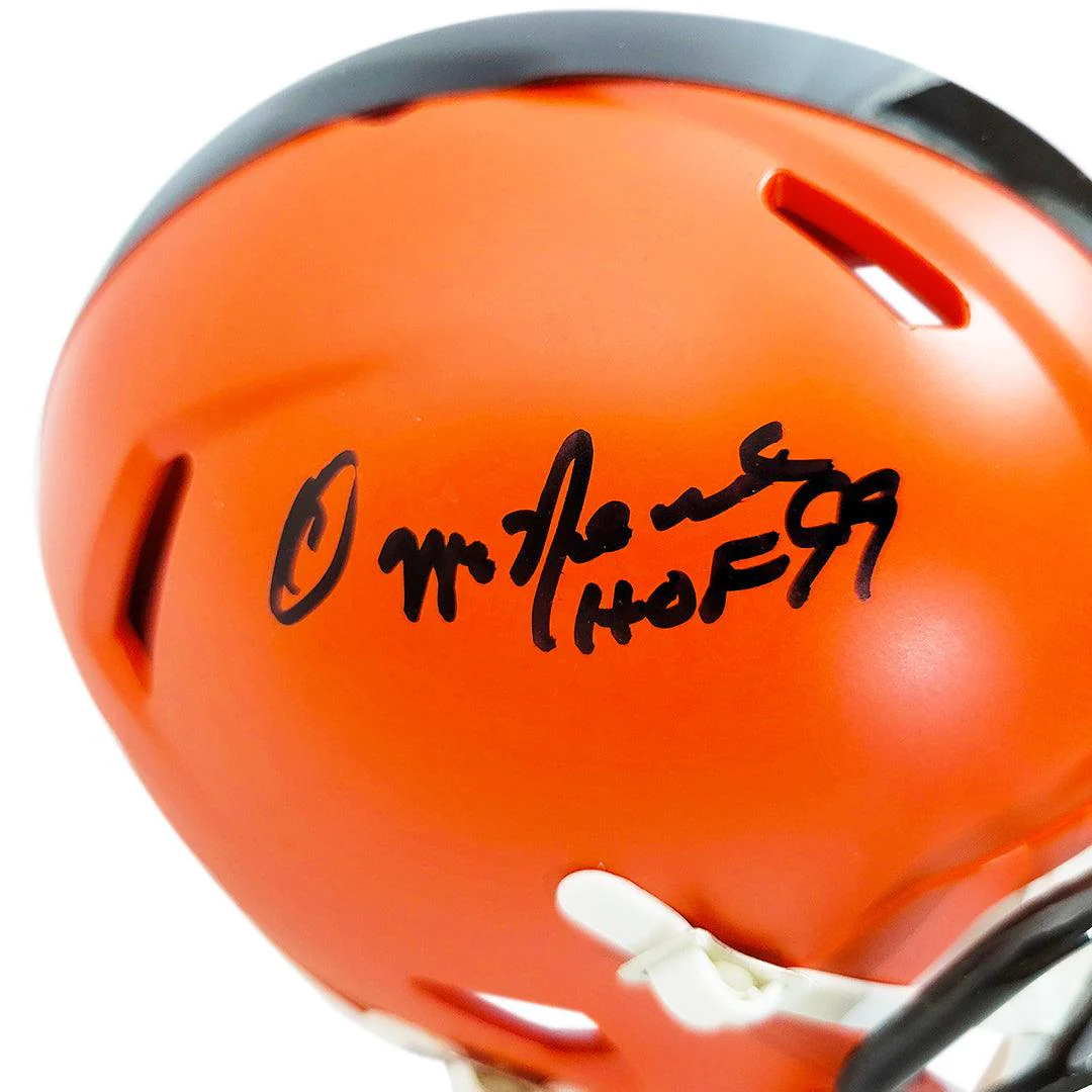 Ozzie Newsome Signed Cleveland Browns Speed Mini Football Helmet HOF 99(JSA) - Image 2