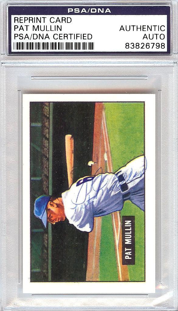 Pat Mullin Autographed 1951 Bowman Reprints Card #106 Detroit Tigers PSA/DNA #83826798