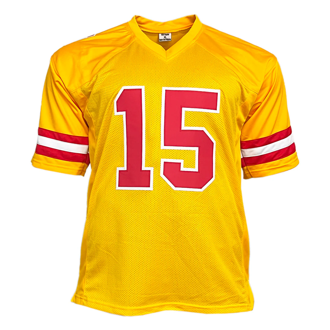 Patrick Mahomes Unsigned Kansas City Yellow Large Football Jersey - Image 2