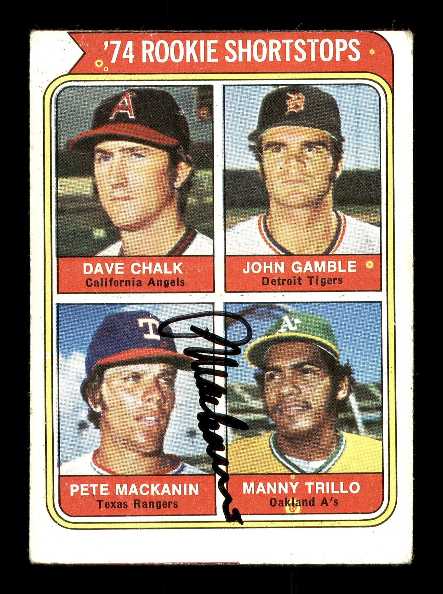 Pete Mackanin Autographed 1974 Topps Rookie Card #597 Texas Rangers SKU #166951