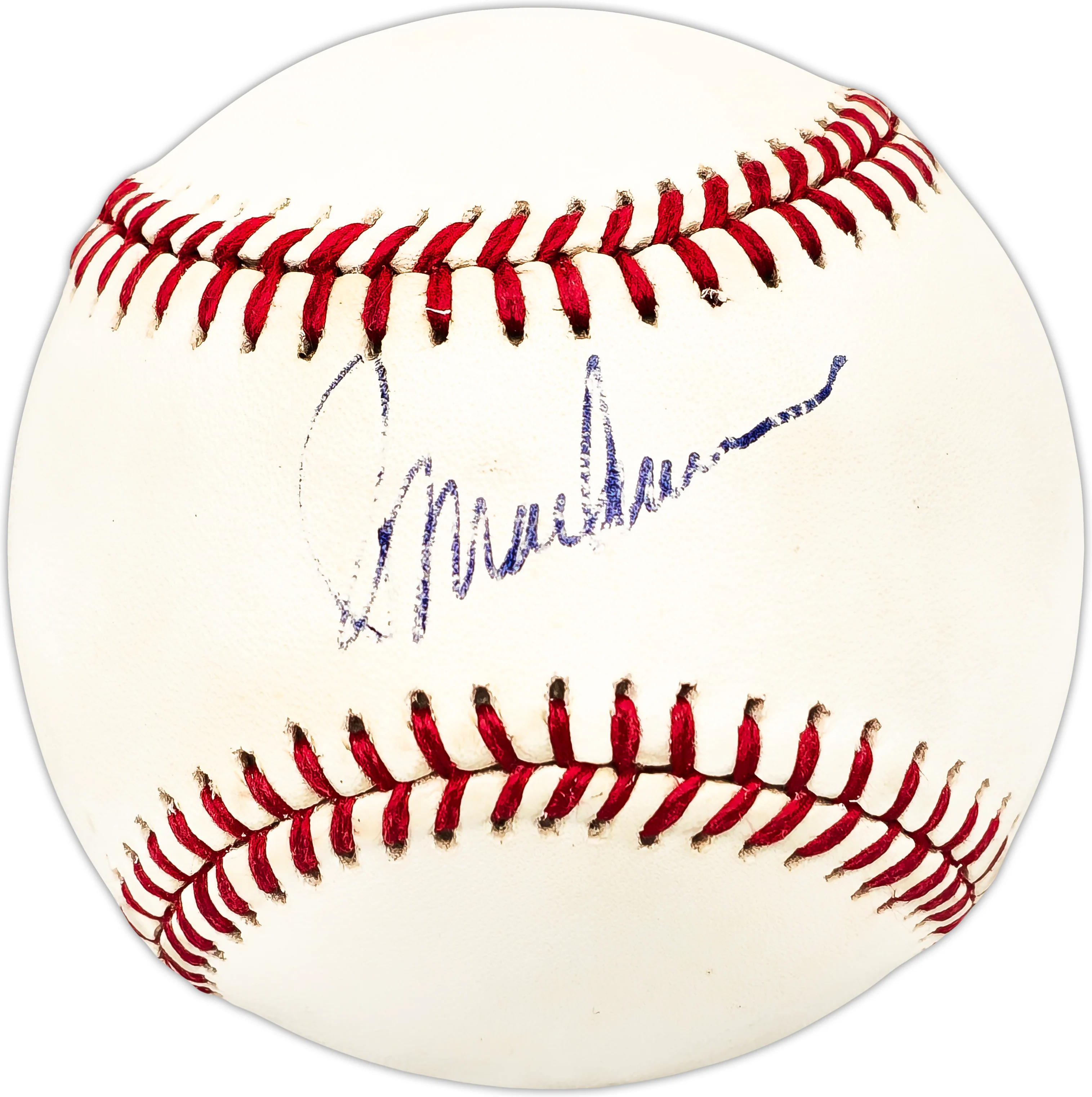 Pete Mackanin Autographed Official NL Baseball Phillies, Expos