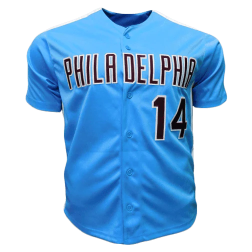 Pete Rose Signed Philadelphia Pro Style Baseball Jersey Blue (JSA) - Image 3
