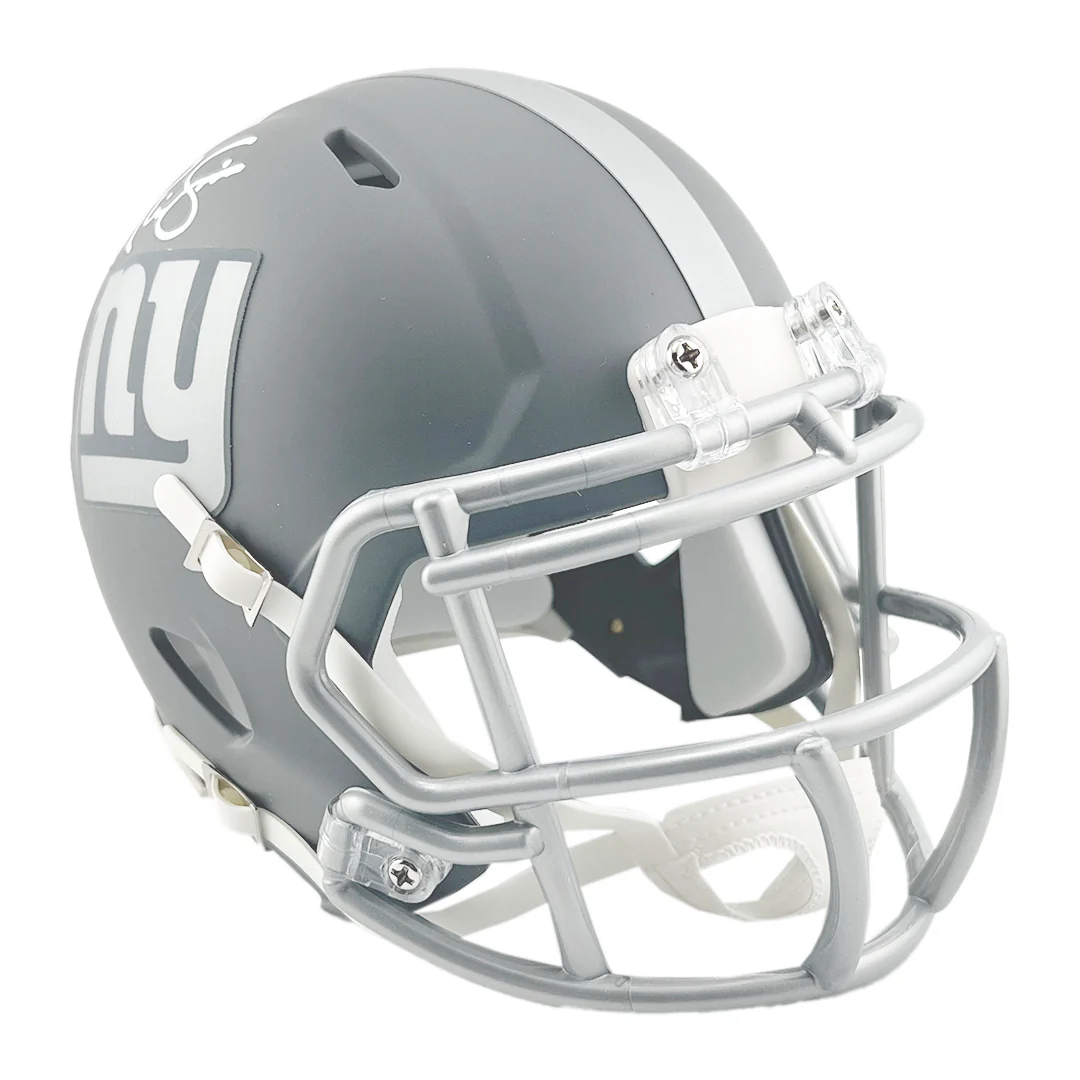 Phil Simms Signed New York Giants Slate Alternate Speed Mini Football Helmet (JSA) - Image 3