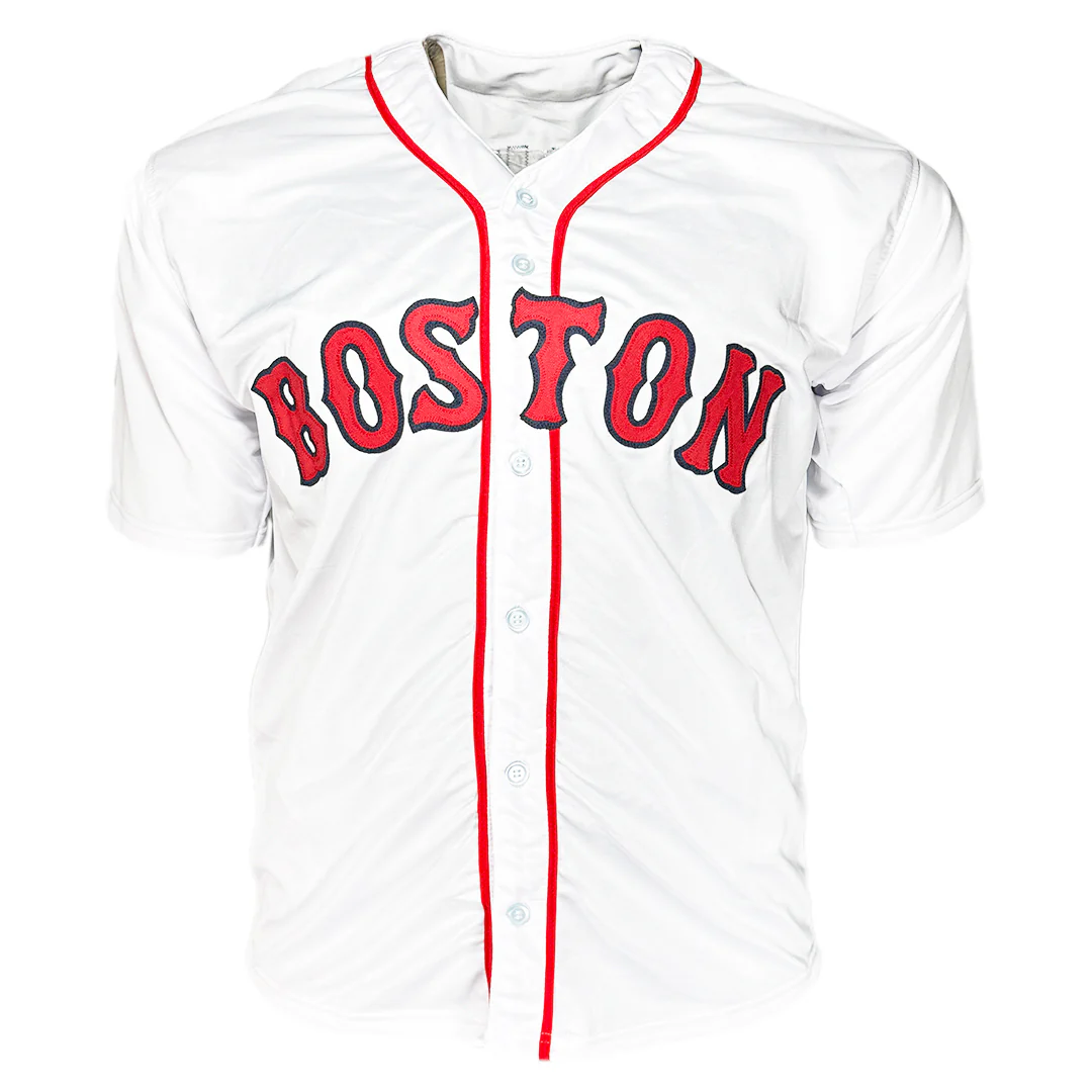 Pokey Reese Signed 04 WS Champs Inscription Boston White Baseball Jersey (Beckett) - Image 3