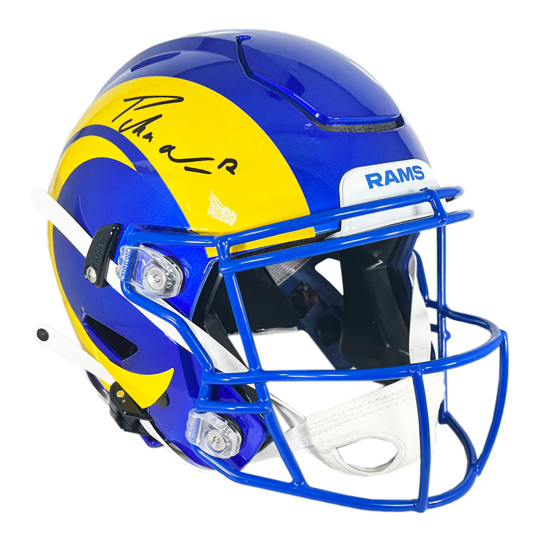 Puka Nacua Signed Los Angeles Rams Authentic SpeedFlex Full-Size Football Helmet (Fanatics) - Image 2