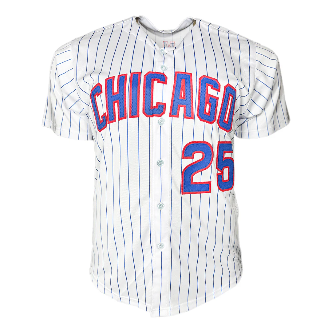 Rafael Palmeiro Signed Chicago Pinstripe Baseball Jersey (JSA) - Image 3