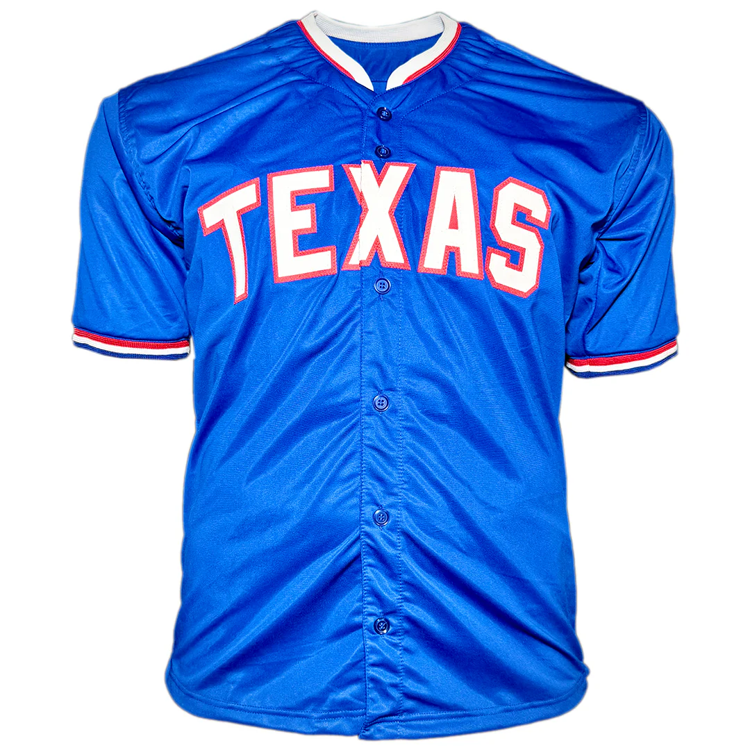 Rafael Palmeiro Signed Texas Royal Blue Baseball Jersey (JSA) - Image 3