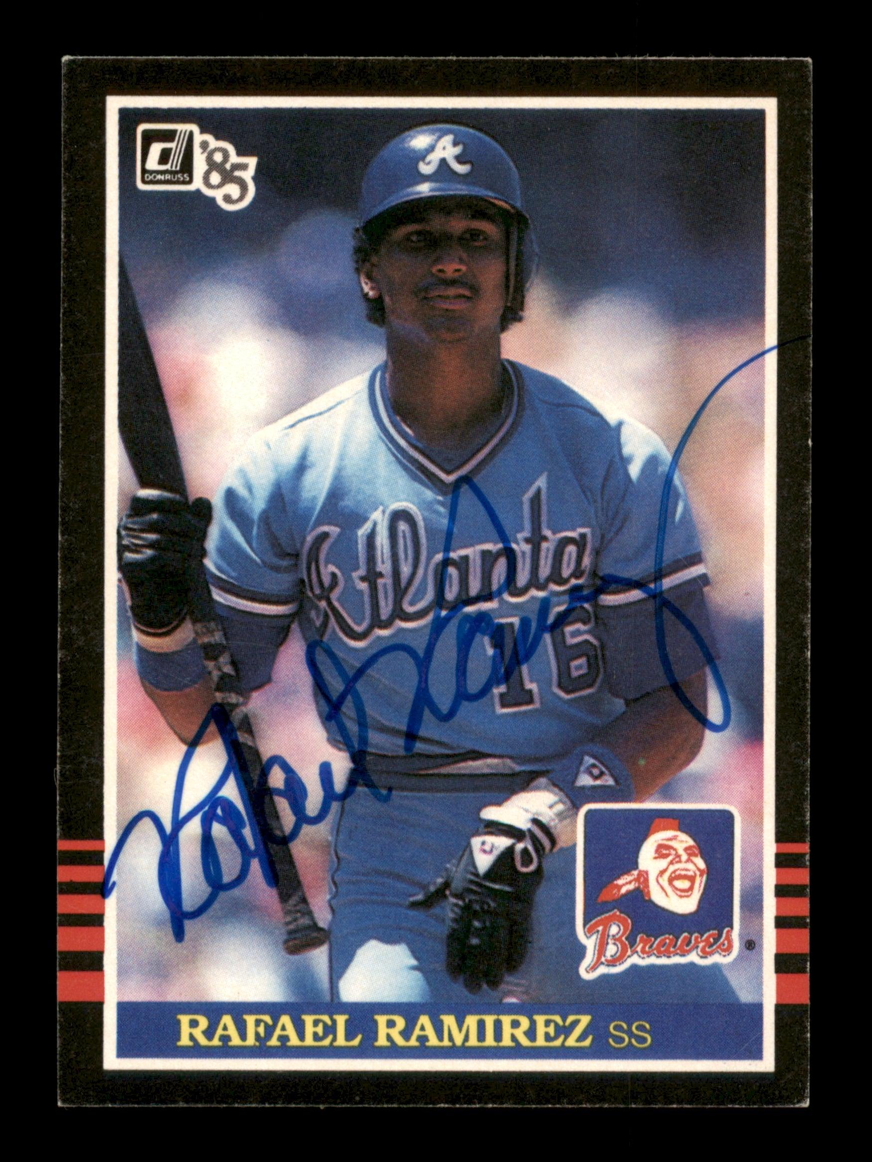 Rafael Ramirez Autographed 1985 Donruss Card #141 Atlanta Braves SKU #195575
